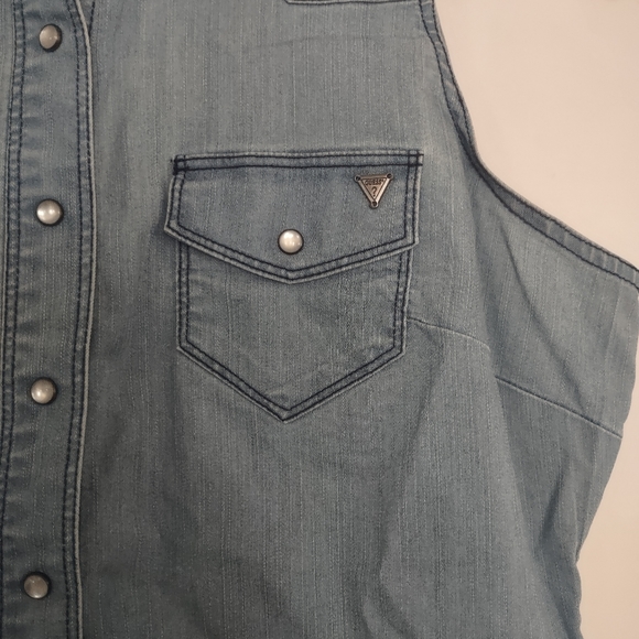 Guess Denim Sleeveless Top Size M - Picture 5 of 9